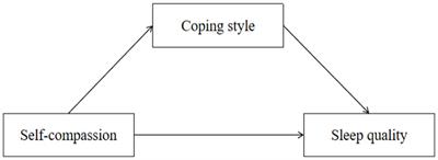 The relationship between self-compassion, coping style, sleep quality, and depression among college students
